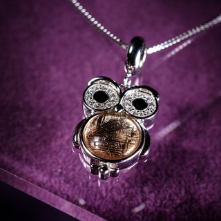 Swedish Meteorite - Owl Charm / Pendant