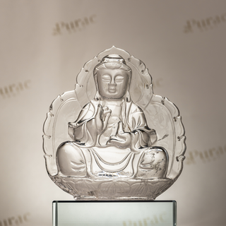 Clear Quartz Crystal Guan Yin