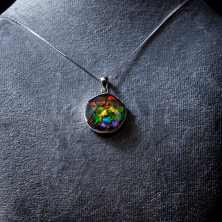 Mosaic Feng Shui Ammolite Pendant 19mm