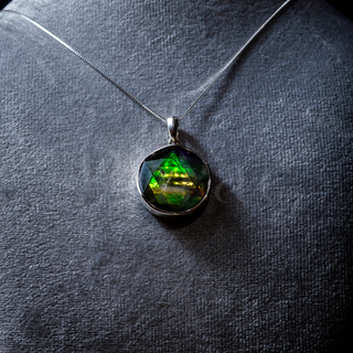 2A Ammolite Pendant - Star of David 21mm