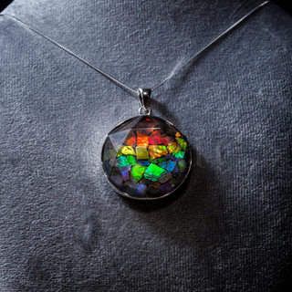 Mosaic Feng Shui Ammolite Pendant 30mm