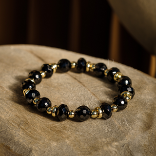 Black Spinel Signature Stacker Bracelet