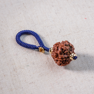 Bag Charm - 5 Mukhis Rudraksha Seed (20mm) - Bhutan