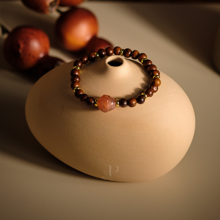 Raja Kayu and Smiling Buddha Stacker Bracelet